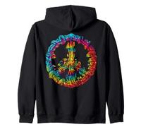 Vintage Peace Sign Mushroom Tie Dye Retro 60s 70s Hippie Sweat à Capuche