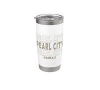 Vintage Pearl City Hawaï Gobelet isotherme en acier inoxydable double paroi
