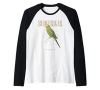 Vintage Perruche Observation des Oiseaux Art Nature Amour Oiseaux Manche Raglan