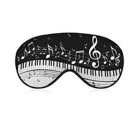 Vintage Piano Keys Sleep Mask Note de musique avec les yeux bandés pour dormir Housse de masque pour les yeux Blackout élastique pour une nuit complète de sommeil, de voyage et de sieste