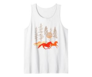 Vintage Pine Tree Moon Wild Mustang Horse Save Our Mustang Débardeur