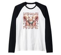 Vintage Pink GNOME Couple for Easter Day with My Gnomies Manche Raglan