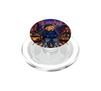 Vintage Pixel Art NYC Streetwear Bear Y2K Graphic PopSockets PopGrip pour MagSafe