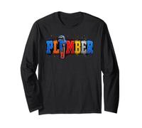 Vintage Plombier Plomberie Réparateurs Pipefitters Pipe Expert Manche Longue