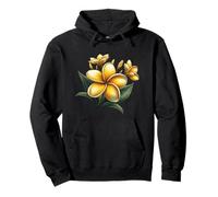Vintage Plumeria Jaune Floral Tropical Bloom Summer Sweat à Capuche