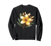 Vintage Plumeria Jaune Floral Tropical Bloom Summer Sweatshirt