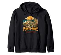 Vintage Pointe-Noire Congo Voyage Souvenir Landmark Cadeau Sweat à Capuche