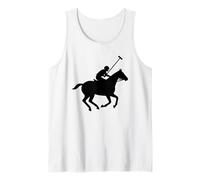Vintage Polo Silhouette Equestre Sport Chevalier Débardeur