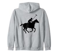 Vintage Polo Silhouette Equestre Sport Chevalier Sweat à Capuche