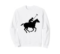 Vintage Polo Silhouette Equestre Sport Chevalier Sweatshirt