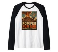 Vintage Pompéi Fun Run Ancient Rome Volcan Eruption Humour Manche Raglan