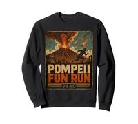 Vintage Pompéi Fun Run Ancient Rome Volcan Eruption Humour Sweatshirt