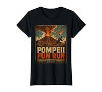 Vintage Pompéi Fun Run Ancient Rome Volcan Eruption Humour T-Shirt Graphique avec Valeur