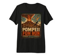 Vintage Pompéi Fun Run Ancient Rome Volcan Eruption Humour T-Shirt Haut de Gamme