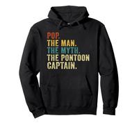 Vintage Pop Ponton Captain Dad Man Myth Boat Captain Sweat à Capuche
