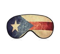 Vintage Porto Rico Drapeau Drôle Sommeil Masque Pour Les Yeux Doux Bandeau Pour Les Yeux Avec Sangle Réglable Nuit Visière pour Hommes Femmes