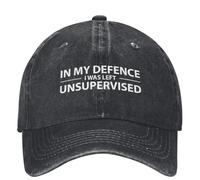 Vintage pour ma défense, j’AI été laissé sans Surveillance Casquette de Baseball Hommes Femmes Coton lavé Drôle hilarant Trucker Chapeau réglable