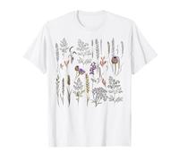Vintage Pressed Flowers Blooming Floral Boho Wildflowers T-Shirt
