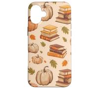 Vintage Pumpkin Fall Leaves and Books Bookworm Bookish Coque pour iPhone 16 Plus