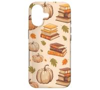 Vintage Pumpkin Fall Leaves and Books Bookworm Bookish Coque pour iPhone 17