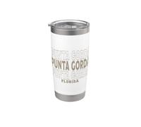Vintage Punta Gorda, Floride Gobelet isotherme en acier inoxydable double paroi