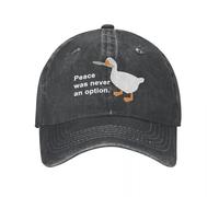Vintage Queue de Cheval Casquette de Baseball Chapeaux La Paix n’était jamais Une Option Printemps Automne Casquette sans Titre Goose Game Denim Casquette Vintage