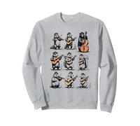 Vintage Raccoon Band, Funny Animal Music, Folk Jazz Woodland Sweatshirt