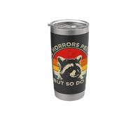 Vintage Racoon : Les horreurs persistent, mais moi aussi, ma santé mentale Gobelet isotherme en acier inoxydable double paroi