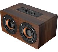 Vintage Radio Retro Bluetooth Speaker - Enceinte Sans Fil Portable En Bois Bluetooth 4.2 Avec Radio Fm, Réveil, Carte Tf, Aux, Son Puissant Et Caisson De Basses, Pour La Maison En Plein Air[X386]
