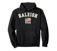 Vintage Raleigh USA Drapeau Américain Souvenir Rétro Sweat à Capuche