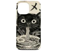 Vintage Ramen Cat Japonais Sumi-e Ink Feline Noodle Foodie Coque pour iPhone 13 Pro Max