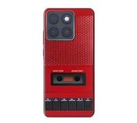 Vintage Red Cassette Player Graphic Etui Coque Housse pour Motorola Edge 70