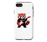 Vintage Red Panda Punk Music Playing Guitar Coque pour iPhone SE (2020) / 7/8