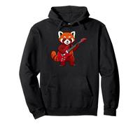 Vintage Red Panda Punk Music Playing Guitar Sweat à Capuche
