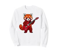 Vintage Red Panda Punk Music Playing Guitar Sweatshirt