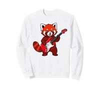 Vintage Red Panda Punk Music Playing Guitar Sweatshirt