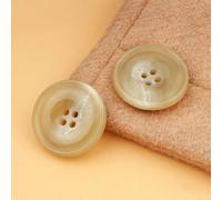 Vintage résine imitation corne noir gros boutons pour vêtements pull costume manteau bricolage accessoires de couture-kaki-10 pièces 25mm