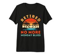 Vintage Retired No More Monday Blues Retirement T-Shirt Haut de Gamme