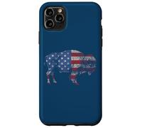 Vintage Retro Bison American Flag Buffalo Simple Coque pour iPhone 11 Pro Max