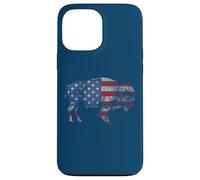 Vintage Retro Bison American Flag Buffalo Simple Coque pour iPhone 13 Pro Max