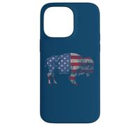 Vintage Retro Bison American Flag Buffalo Simple Coque pour iPhone 14 Pro Max