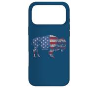Vintage Retro Bison American Flag Buffalo Simple Coque pour iPhone 17 Pro Max