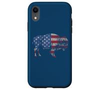 Vintage Retro Bison American Flag Buffalo Simple Coque pour iPhone XR