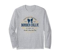 Vintage rétro Border collie Manche Longue