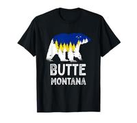 Vintage Rétro Butte Montana Grizzly Bear MT Vacances T-Shirt