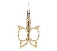 Vintage Rétro En Acier Inoxydable Sharp Pointe Papillon Motif Couture Ciseaux Ciseaux Artisanat DIY Outils pour La Broderie Artisanat Aiguille De Travail Art Travail[Or]Ciseaux