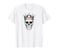 Vintage Retro King Crown Chess Skull T-Shirt