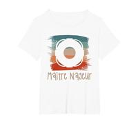 Vintage Retro Maître Nageur Sauveteur T-Shirt, Femme Grandes Tailles, Blanc, 2X