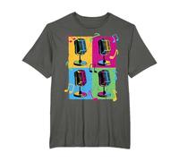 Vintage Retro Microphone - Pop Art Music Recording Artist T-Shirt