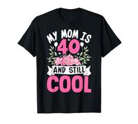 Vintage Retro Mom 40th Birthday Party Women Turning Forty T-Shirt